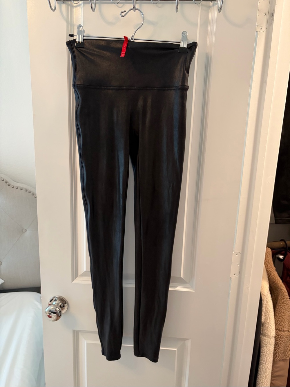 SPANX Black Faux Leather Leggings